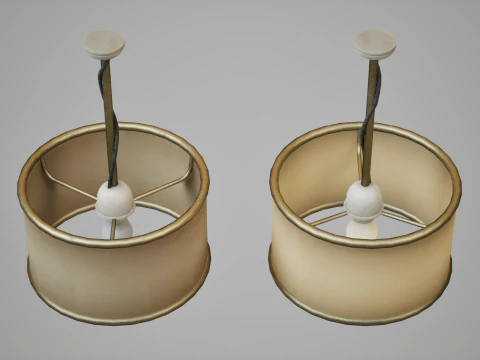 Basic Round Ceiling Lamp 3D Model