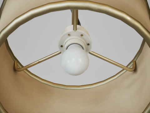 Basic Round Ceiling Lamp 3D Model