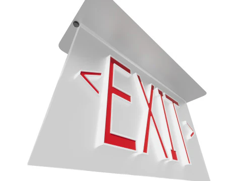 Exit sign 3D Model