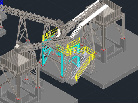 Copper Ore Crushing Screening and Separation Plant Modello 3D