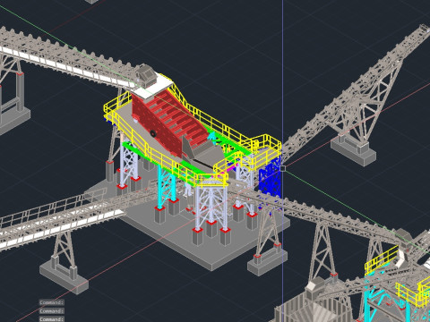 Copper Ore Crushing Screening and Separation Plant Modello 3D