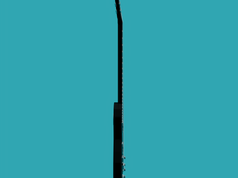 Electric Guitar Low Poly 3D Model