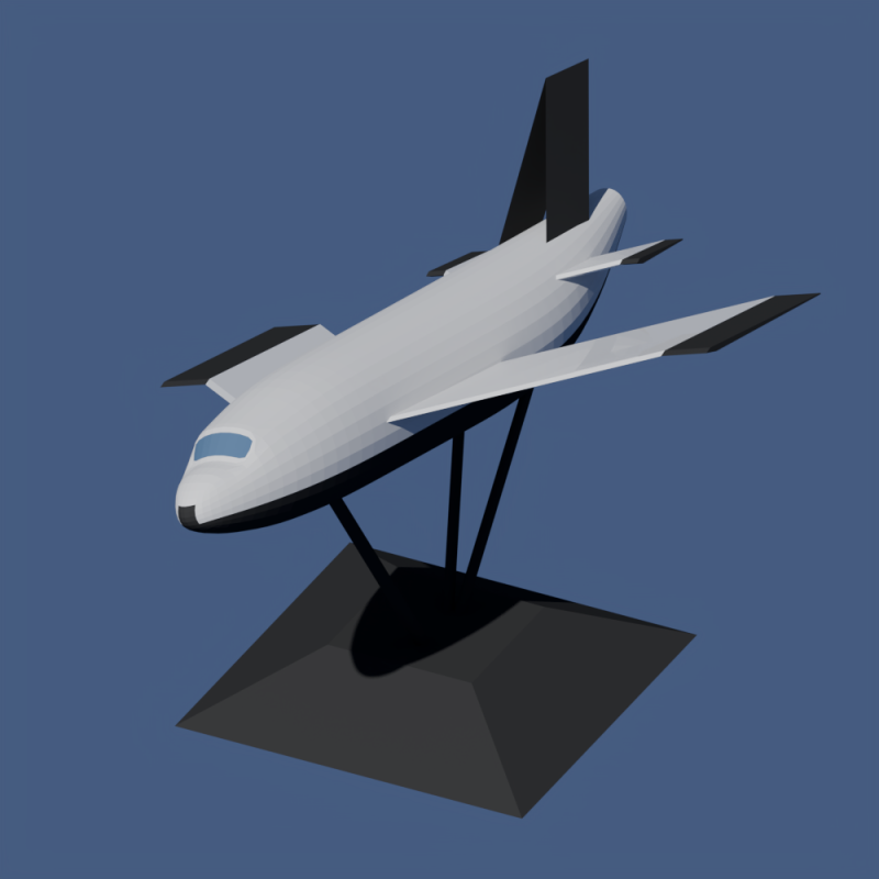 Space Plane 3D Model .c4d .max .obj .3ds .fbx .stl .blend 