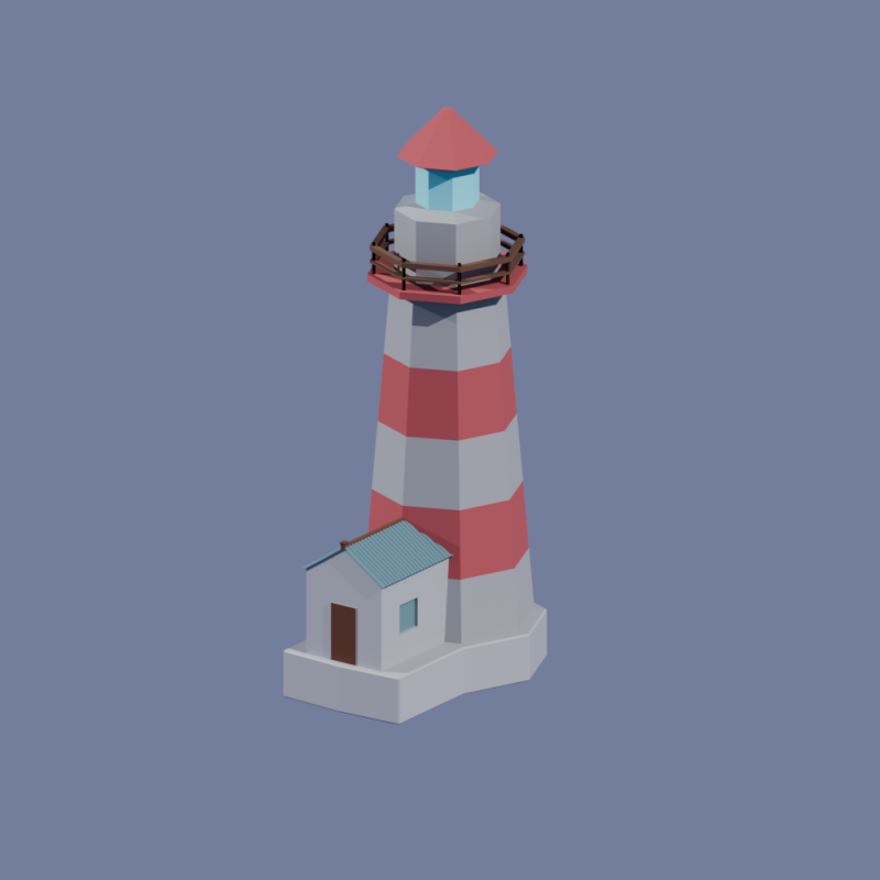 Light House Modello 3D .c4d .max .obj .3ds .fbx .stl .blend