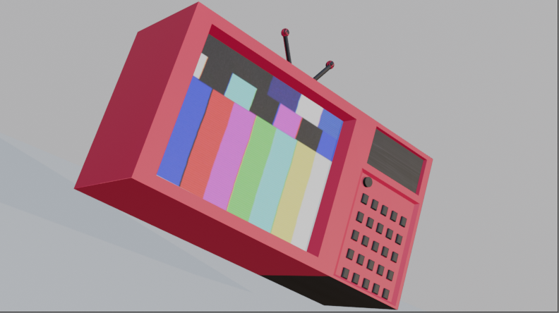 Red tv 3D Model .c4d .max .obj .3ds .fbx .stl .blend 