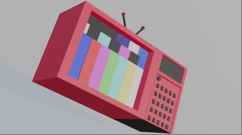 Red tv 3D Model .c4d .max .obj .3ds .fbx .stl .blend 