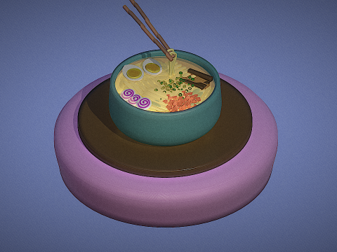 Ramen 3D Print Model