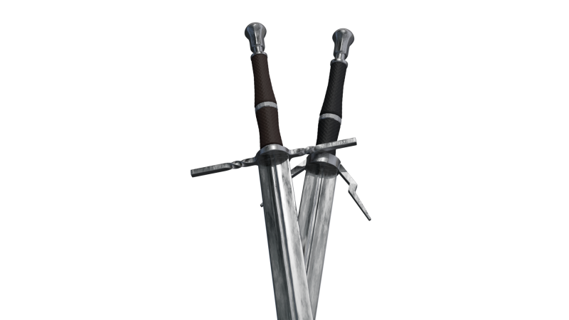 Witcher swords 3D 모델 .c4d .max .obj .3ds .fbx .stl .blend 