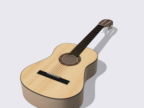 Classical guitar Modelo 3D