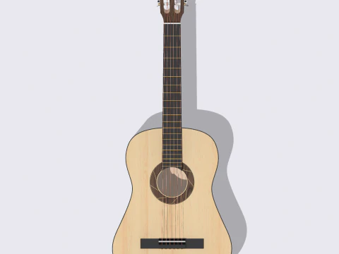 Classical guitar 3D Model