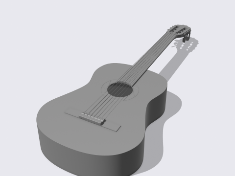 Classical guitar Modelo 3D