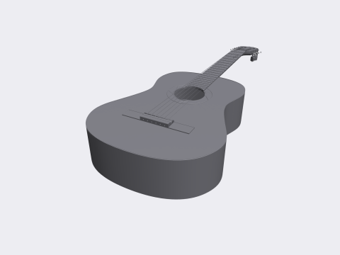 Classical guitar Modelo 3D