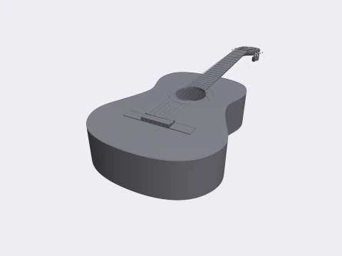 Classical guitar 3D Model