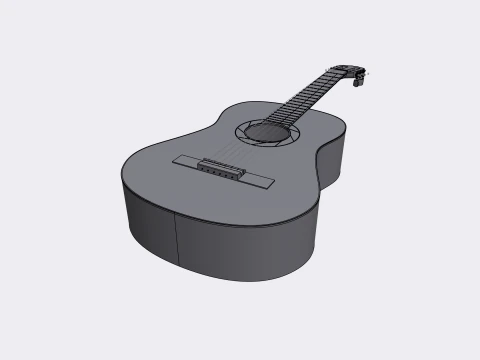 Classical guitar 3D Model