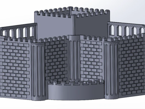 कैसल प्लांटर 3D प्रिंट मॉडल
