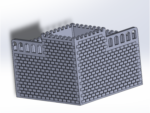 Castle planter 3D Print Model