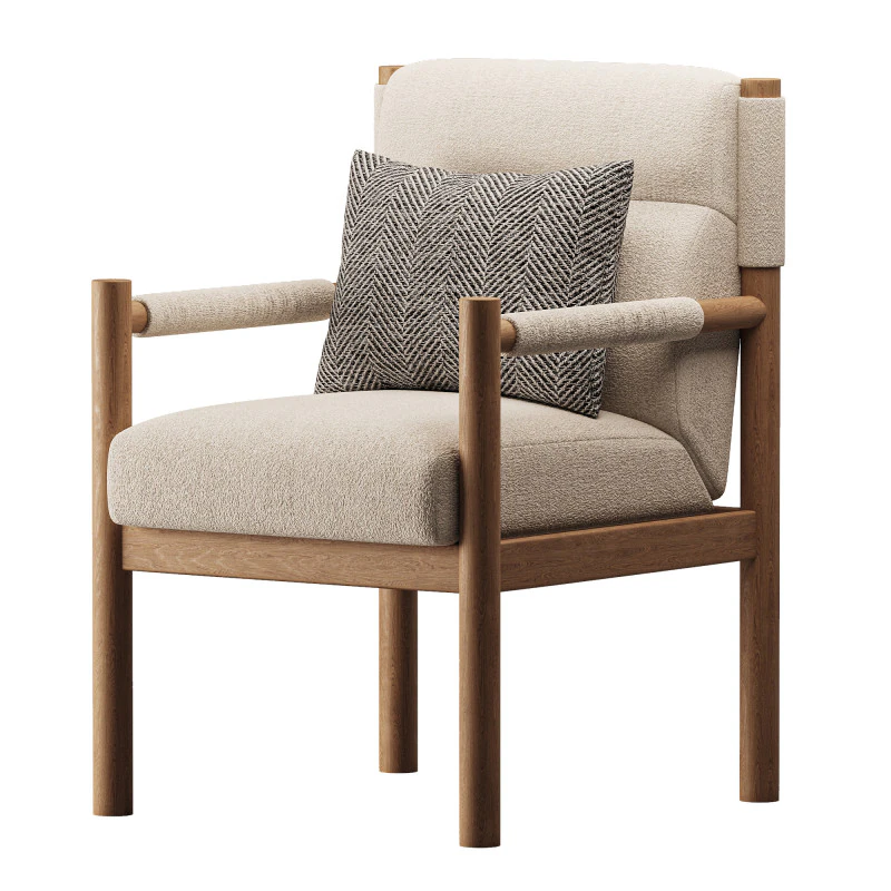 Kiano Dining Armchair 3D Model .c4d .max .obj .3ds .fbx .stl .blend