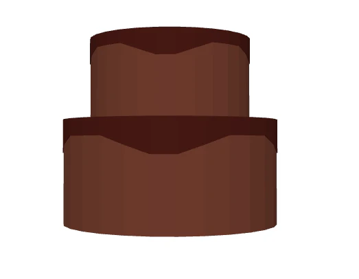 Chocolate Cake LowPoly 3D Model .c4d .max .obj .3ds .fbx .stl .blend 