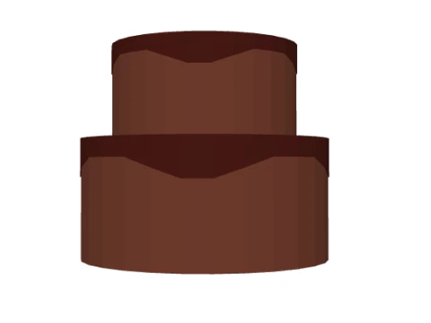 Bolo de Chocolate LowPoly Modelo 3D
