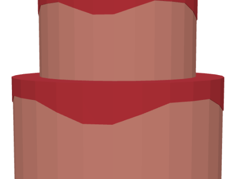 Strawberry Cake Low Poly 3Dモデル
