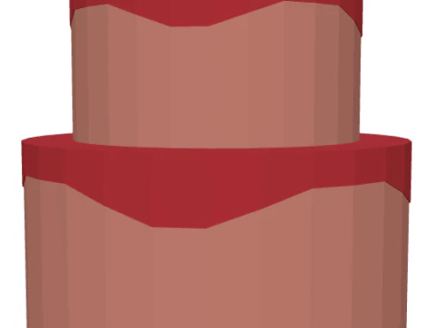 Ciasto Truskawkowe Low Poly Model 3D