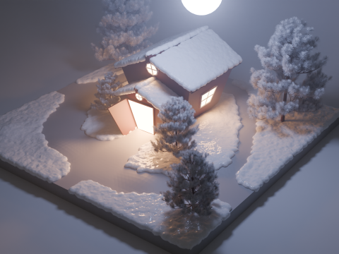 Snow home Model 3D