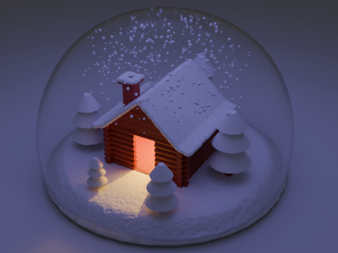 Glass snow ball 3D मॉडल