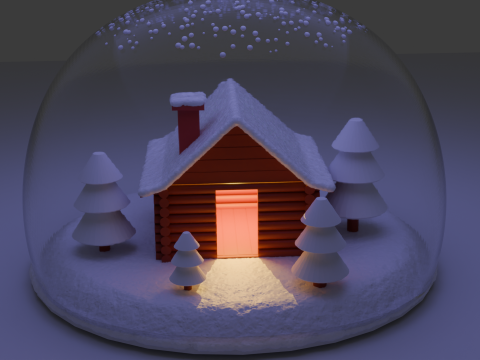 Glass snow ball 3Dモデル