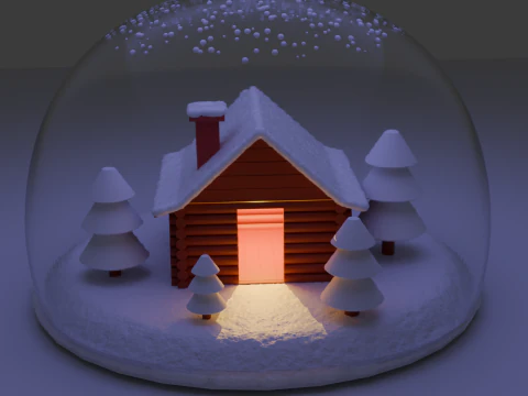 Glass snow ball 3D Model