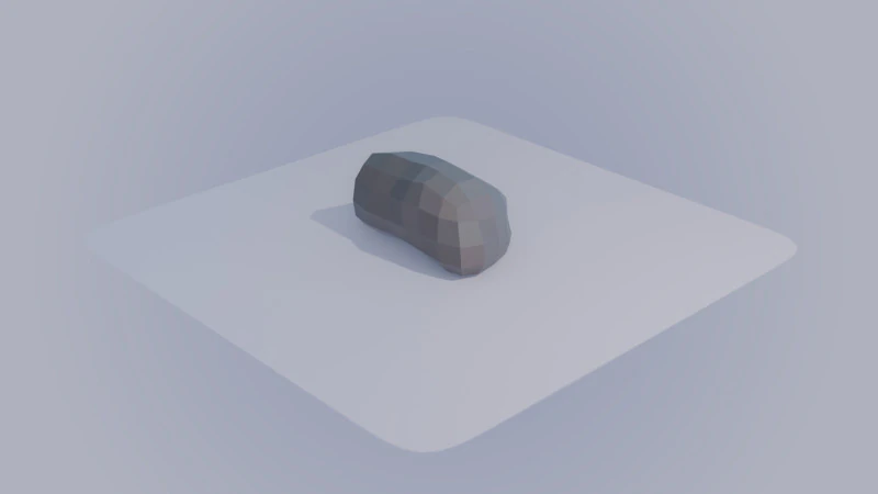 Low Poly Stone 3D Model .c4d .max .obj .3ds .fbx .stl .blend 