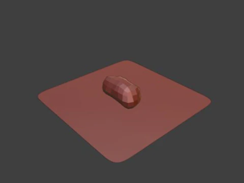 Low Poly Stone 3D Model
