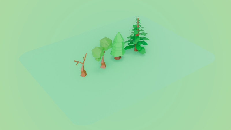 Low Poly Trees Pack 01 3D Model .c4d .max .obj .3ds .fbx .stl .blend 