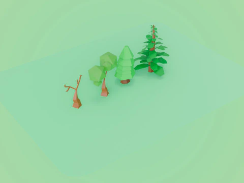 Pacchetto alberi Low Poly 01 Modello 3D