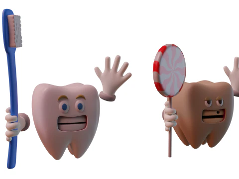Denti buoni e cattivi Modello 3D