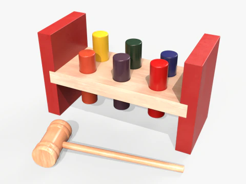 Classificador de madeira 6 un. Modelo 3D