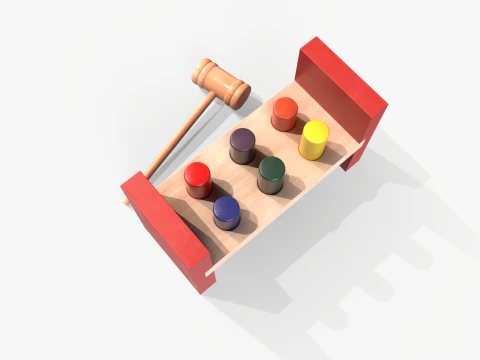 Wooden Sorter 6 pc 3D Model