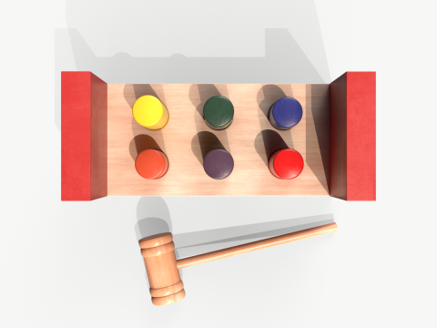 Wooden Sorter 6 pc 3D Модель
