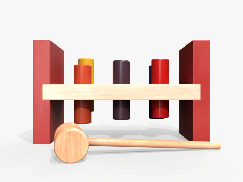 Wooden Sorter 6 pc 3D Model