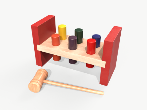 Wooden Sorter 6 pc 3D Модель