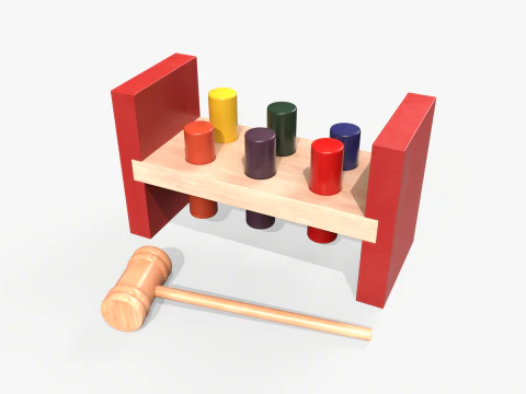 Wooden Sorter 6 pc 3D Model