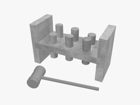 Wooden Sorter 6 pc 3D Model