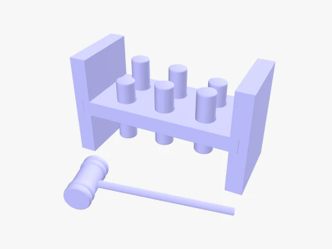 Wooden Sorter 6 pc 3D Model