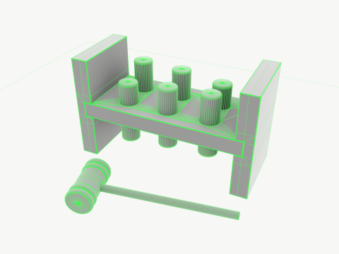 Wooden Sorter 6 pc 3D Модель