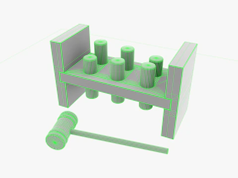 Wooden Sorter 6 pc 3D Model