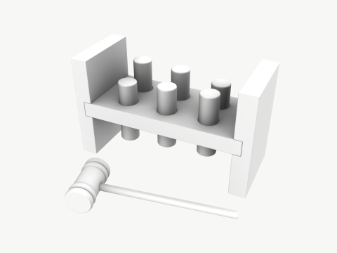 Wooden Sorter 6 pc 3D Модель