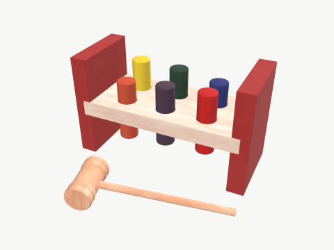Wooden Sorter 6 pc 3D Модель