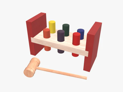 Wooden Sorter 6 pc 3D Model