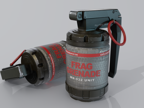 Sci-Fi Frag Grenade 3D Model