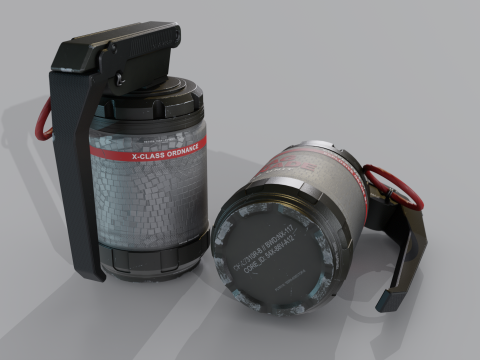 Sci-Fi Frag Grenade 3D Model