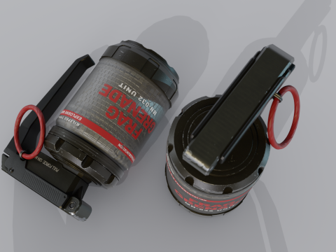 Sci-Fi Frag Grenade 3D Model